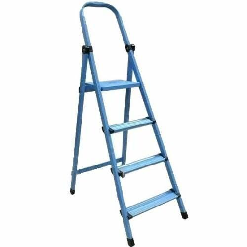 Стремянка металлическая WORK'S 409 (9 ст., синяя) (63276)