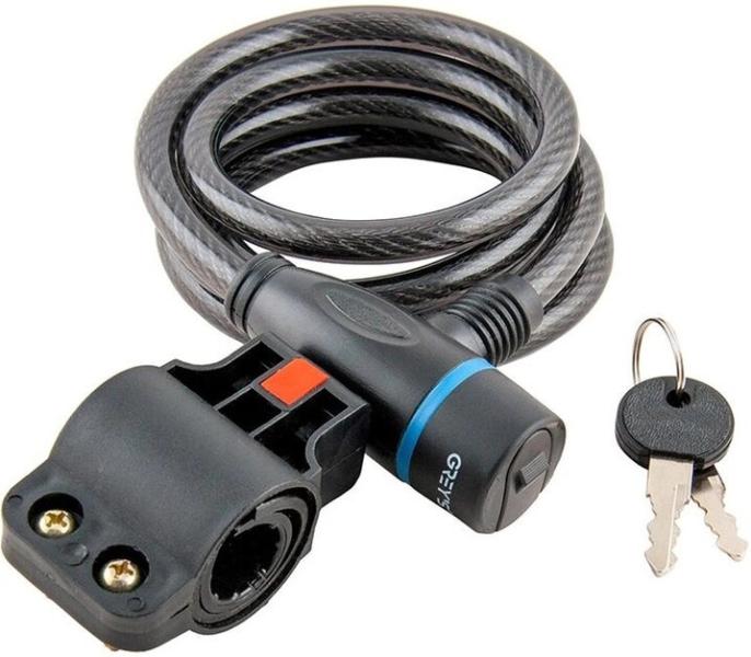 Велозамок спиральный Grey's 10х1500 мм (GR51015)