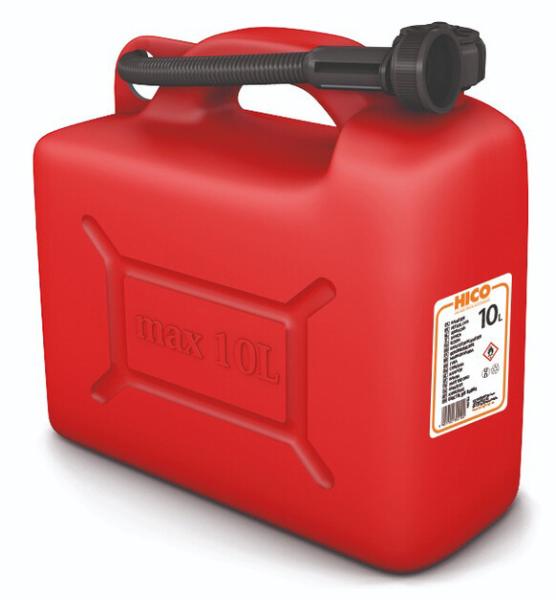 Канистра пластиковая с лейкой, 10 л HICO (KAN002)