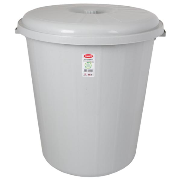Мусорный бак PLANET 90 л, серый