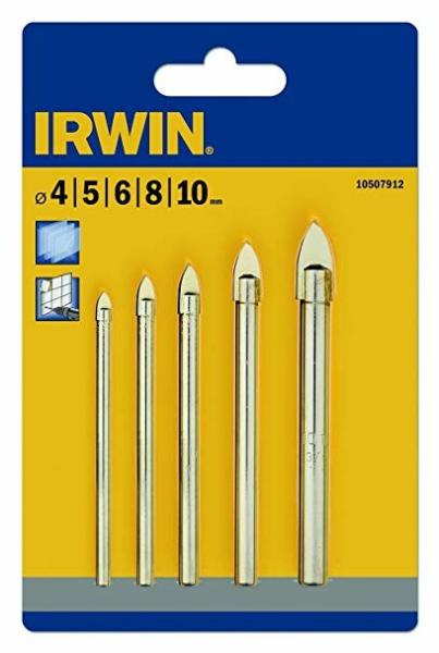 Набор сверл по стеклу и плитке Irwin 5шт 4-10мм 5шт (10507912)