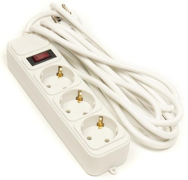 Сетевой фильтр PowerPlant JY-1054/3 (3 м, 3x1.5 мм.кв., 10А, 3 розетки, евростандарт) (PPSA10M30S3)