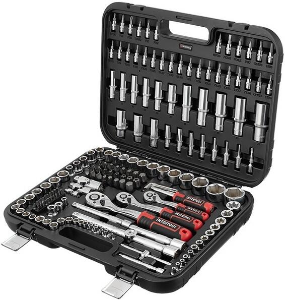 Набор инструментов Intertool STORM 1/2" 3/8" 1/4" 171 ед. Cr-V (ET-8171)