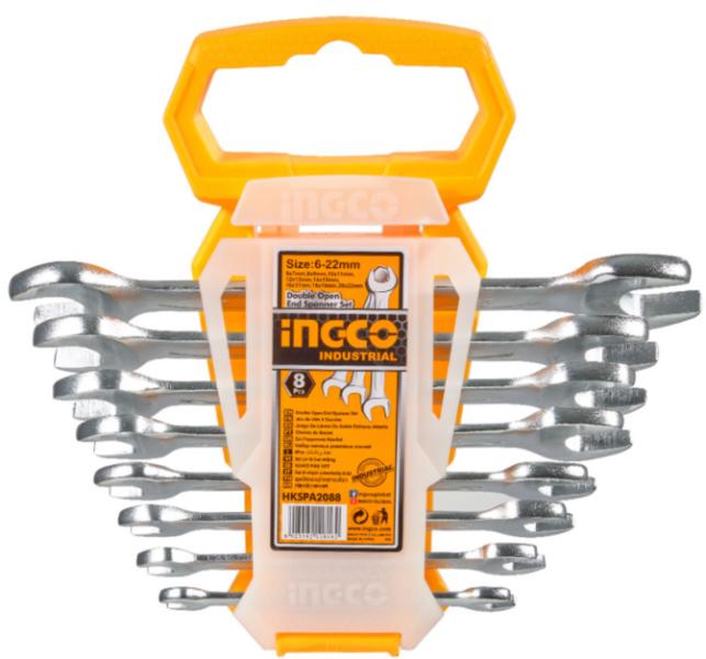 Комплект ключей гаечных рожковых INGCO INDUSTRIAL, 6-22 мм (HKSPA2088)