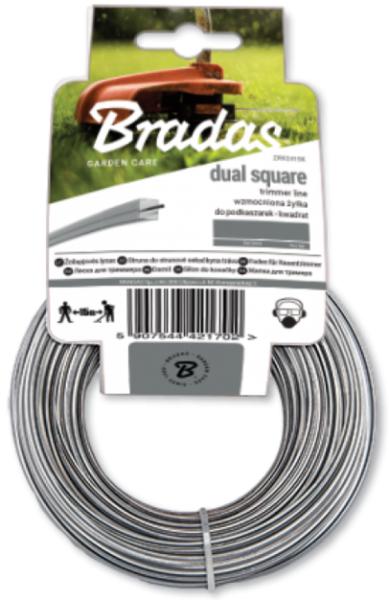 Леска для триммера BRADAS RIPPER DUAL 3,0 х 15 ZRK3015K квадрат