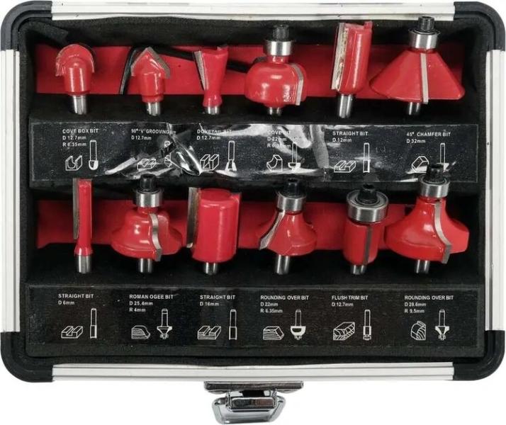 Фрезы по дереву YATO 6-32 мм, 12 шт. (YT-68006)