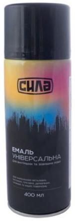 Эмаль универсальная акриловая СИЛА 9005 чёрная глянцевая, 400 мл (951301)