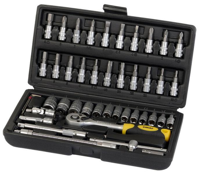 Профессиональный набор инструментов Сталь 46 предметов (58257)