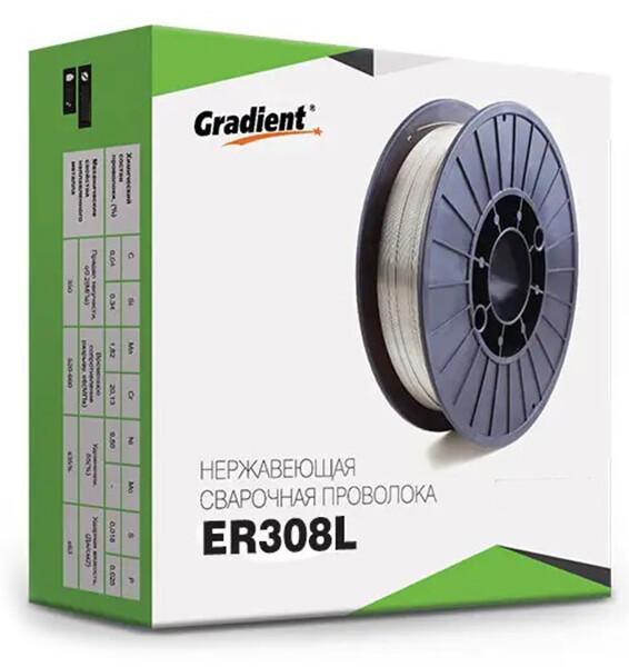 Нержавеющая сварочная проволока Gradient ER308L, 1.2 мм, 5 кг (4015377)