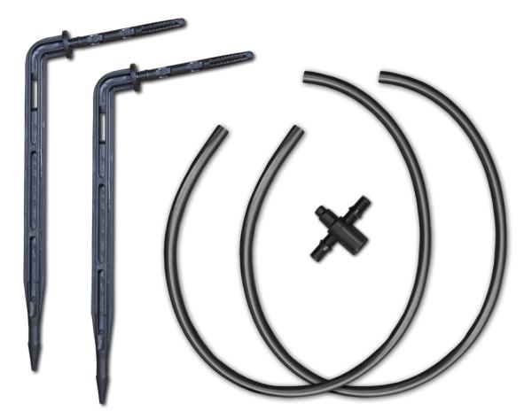 Комплект - капельница BRADAS угловая 2шт отрез трубки 50см 2шт двойник - 4 мм (DSK-2122L)