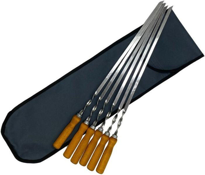 Набор шампуров Mzavod с деревянной ручкой, 6 шт. (N/Sh-2)