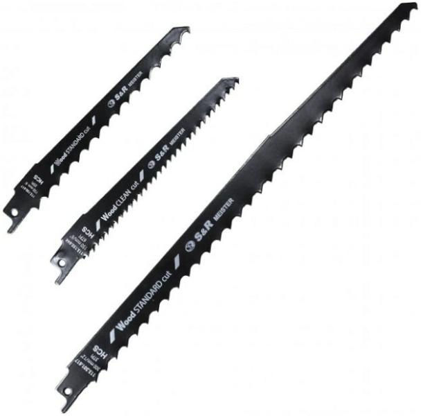 Набор пильных полотен для сабельной пилы S&R Meister 3 шт. (113001003)