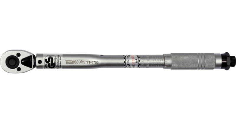 Динамометрический ключ YATO квадрат 3/8, F= 19- 110 Нм, L= 366 мм (20) (YT-0750)